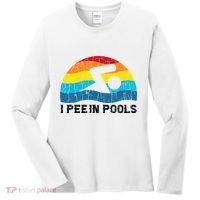 I Pee In Pools Funny Swimmer Swimming Coach Player Women's Long Sleeve Shirt thumb 0