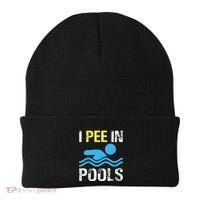 I Pee In Pools Funny Swimming Sayings Summer Beanie thumb 0