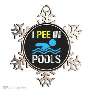 I Pee In Pools Funny Swimming Sayings Summer Ornament