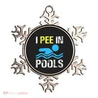 I Pee In Pools Funny Swimming Sayings Summer Ornament thumb 0