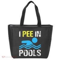I Pee In Pools Funny Swimming Sayings Summer Tote Bag thumb 0