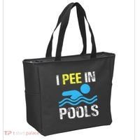 I Pee In Pools Funny Swimming Sayings Summer Tote Bag thumb 2