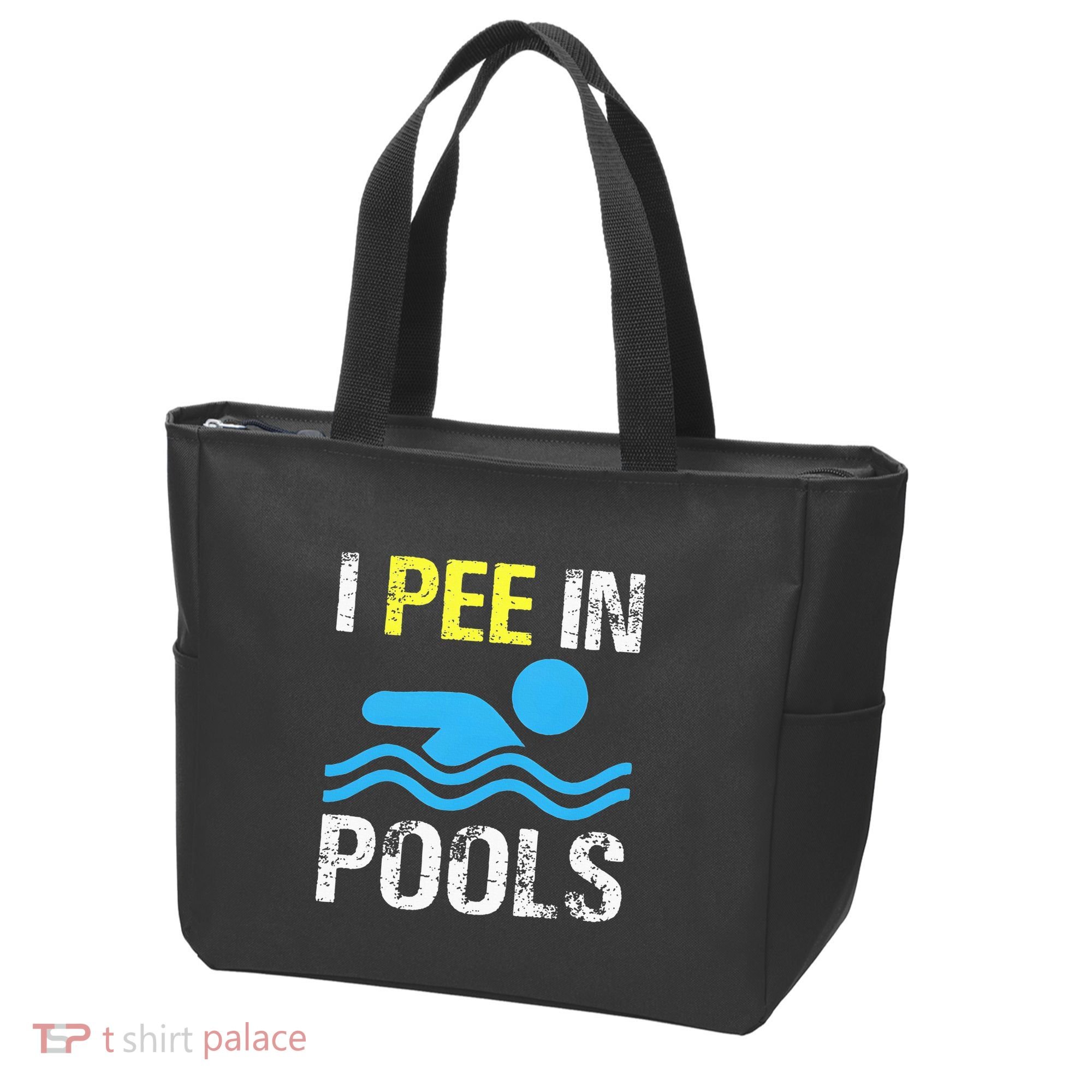 I Pee In Pools Funny Swimming Sayings Summer Tote Bag