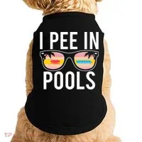 I Pee In Pools Doggie Tank thumb 0
