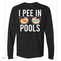 I Pee In Pools Comfort Colors Heavyweight Long Sleeve T-Shirt thumb 0