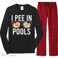 I Pee In Pools Long Sleeve Pajama Set thumb 0