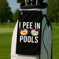I Pee In Pools Golf Towel thumb 2