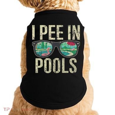 I Pee In Pools Glasses Summer Vacation Funny Doggie Tank
