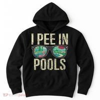 I Pee In Pools Glasses Summer Vacation Funny Hoodie thumb 0