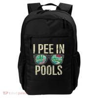 I Pee In Pools Glasses Summer Vacation Funny Backpack thumb 0