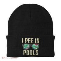 I Pee In Pools Glasses Summer Vacation Funny Beanie thumb 0