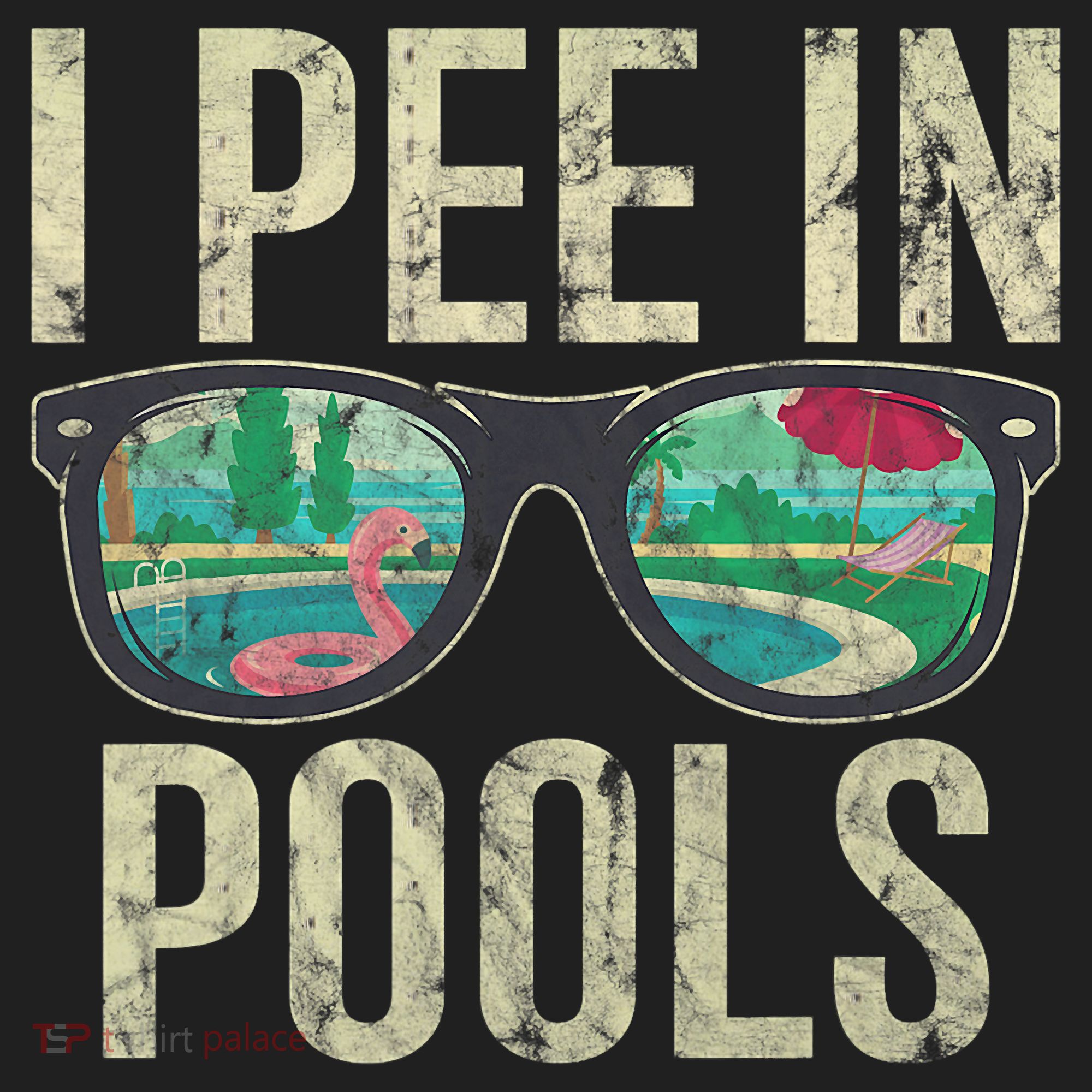 I Pee In Pools Glasses Summer Vacation Funny Beanie