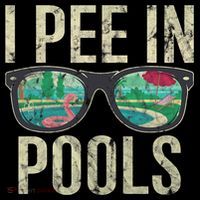 I Pee In Pools Glasses Summer Vacation Funny Women's Hoodie thumb 2