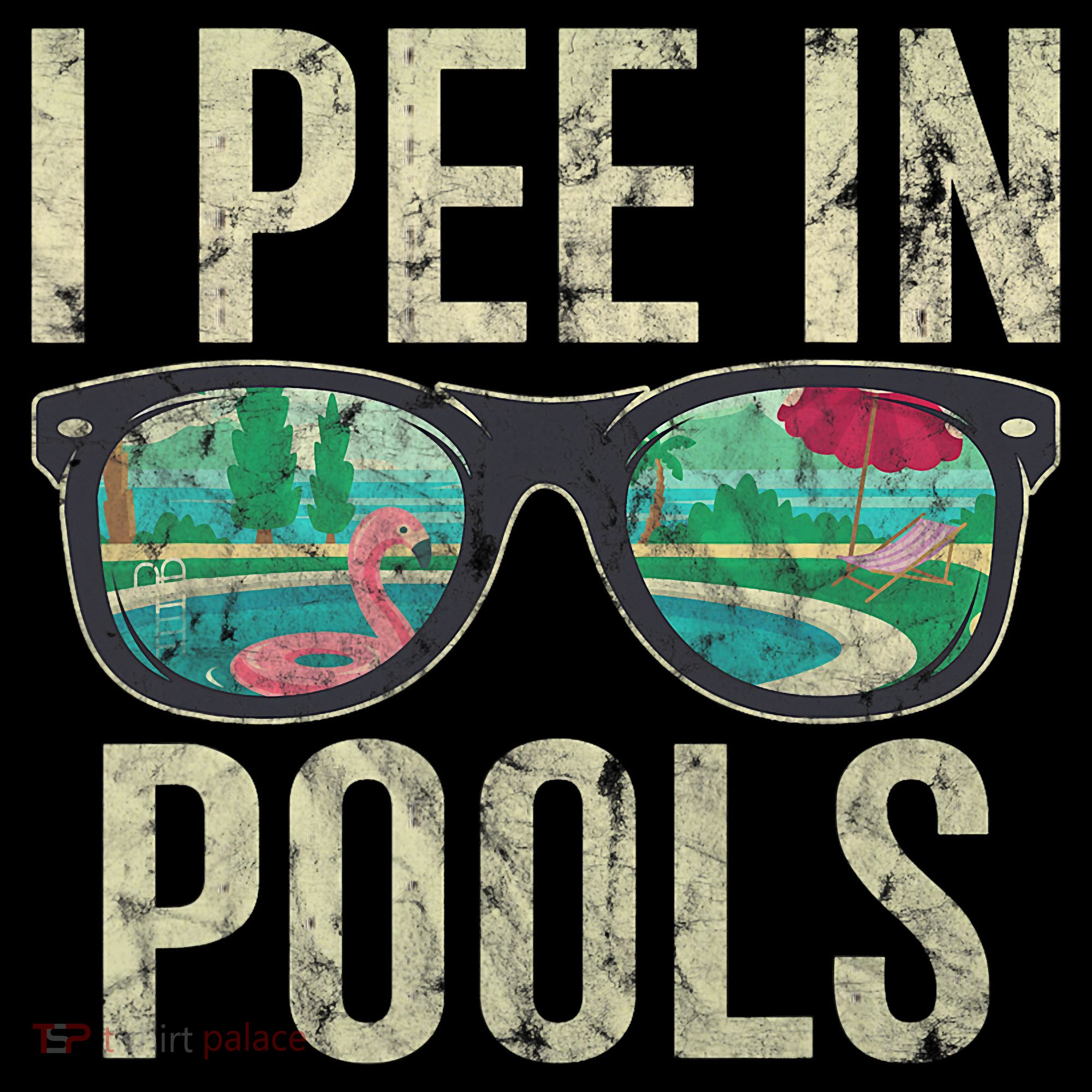 I Pee In Pools Glasses Summer Vacation Funny Women's Hoodie