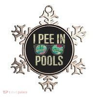 I Pee In Pools Glasses Summer Vacation Funny Ornament thumb 0