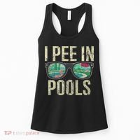 I Pee In Pools Glasses Summer Vacation Funny Women's Tank Top thumb 0