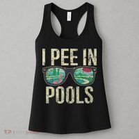 I Pee In Pools Glasses Summer Vacation Funny Women's Tank Top thumb 3