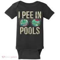 I Pee In Pools Glasses Summer Vacation Funny Baby Bodysuit thumb 0
