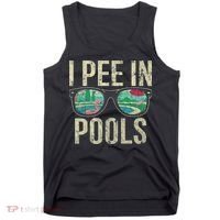 I Pee In Pools Glasses Summer Vacation Funny Tank Top thumb 0