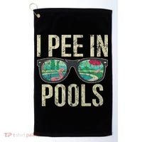 I Pee In Pools Glasses Summer Vacation Funny Golf Towel thumb 0