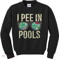 I Pee In Pools Glasses Summer Vacation Funny Kids Sweatshirt thumb 0