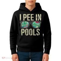I Pee In Pools Glasses Summer Vacation Funny Kids Hoodie thumb 4