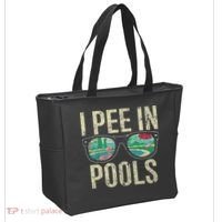 I Pee In Pools Glasses Summer Vacation Funny Tote Bag thumb 2