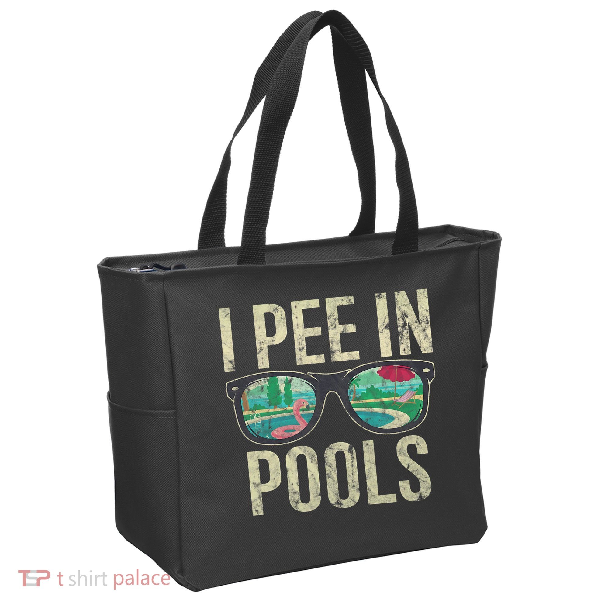 I Pee In Pools Glasses Summer Vacation Funny Tote Bag