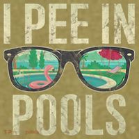 I Pee In Pools Glasses Summer Vacation Funny Garment-Dyed Women's Muscle Tee thumb 6