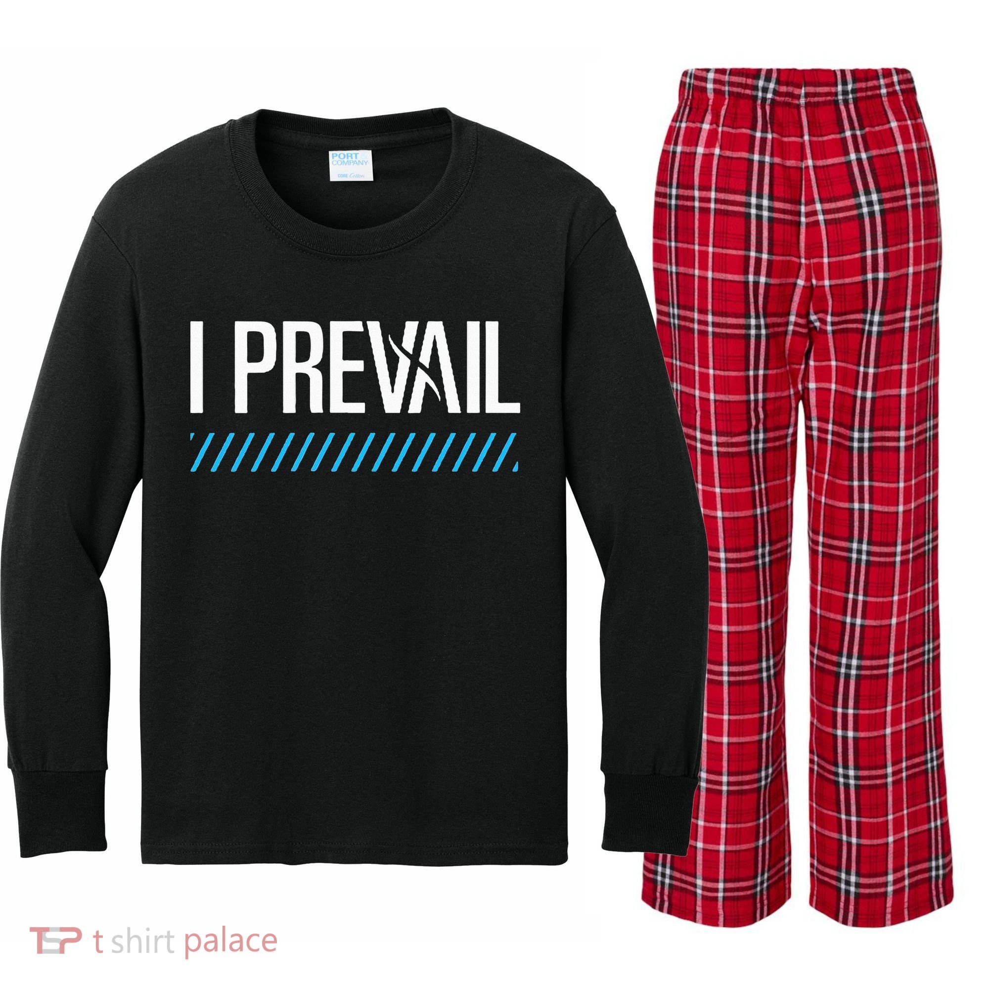 I Prevail Kids Long Sleeve Plaid Pajama Set
