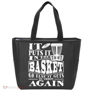 It Puts It In The Basket Disc Golf Player Disc Golfer Tote Bag