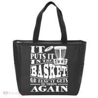 It Puts It In The Basket Disc Golf Player Disc Golfer Tote Bag thumb 0