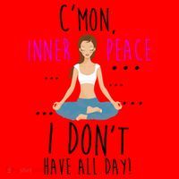 Inner Peace I Don't Have All Day Funny Yoga Santa Hat thumb 1