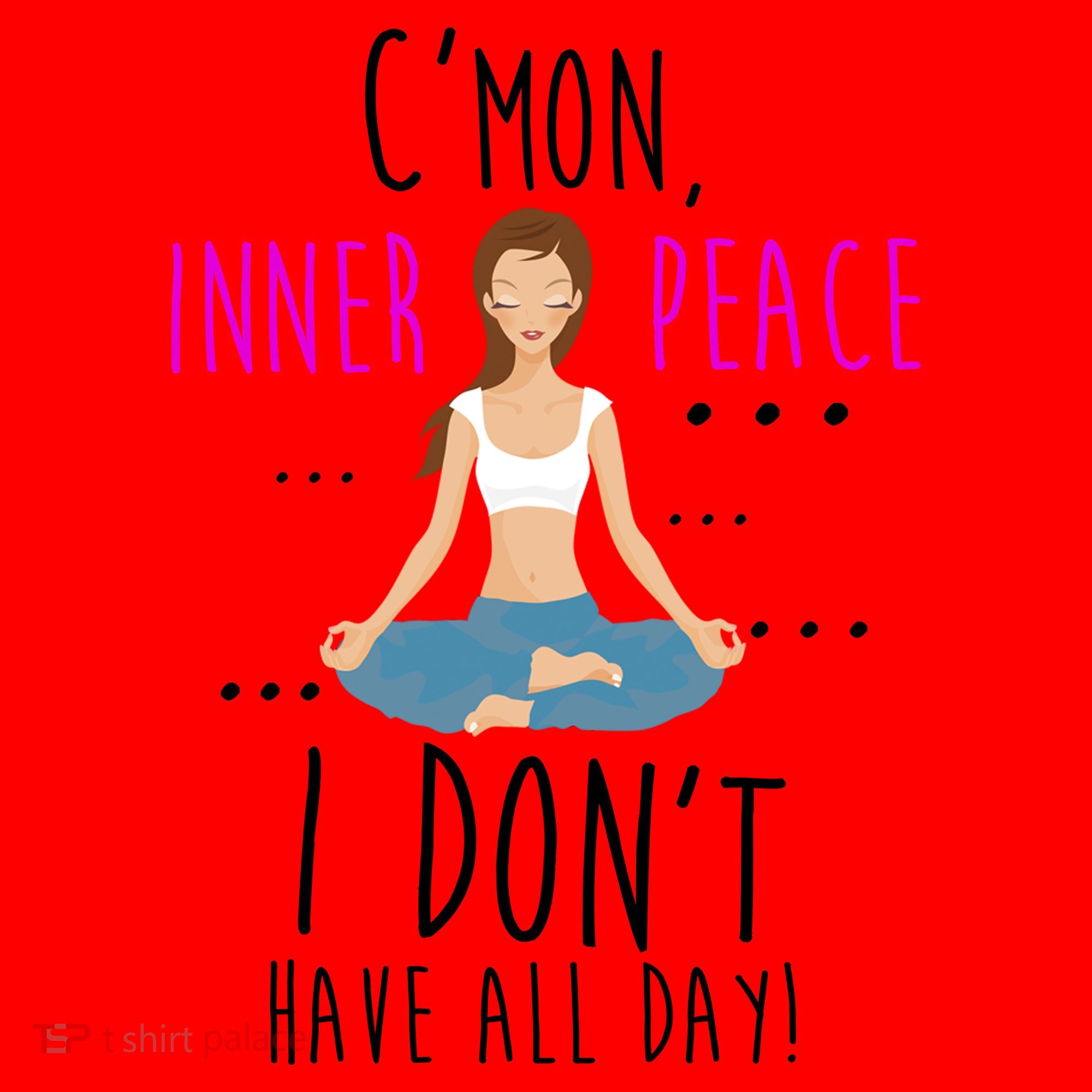 Inner Peace I Don't Have All Day Funny Yoga Santa Hat