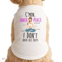 Inner Peace I Don't Have All Day Funny Yoga Doggie Tank thumb 0