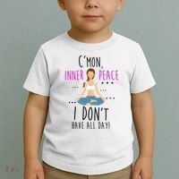 Inner Peace I Don't Have All Day Funny Yoga Toddler T-Shirt thumb 2