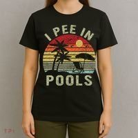 I Pee In Pools Sarcastic Sayings For Pools Lovers Retro T-Shirt thumb 4