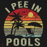 I Pee In Pools Sarcastic Sayings For Pools Lovers Retro Women's Tank Top thumb 5