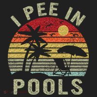 I Pee In Pools Sarcastic Sayings For Pools Lovers Retro Hat thumb 2