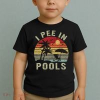 I Pee In Pools Sarcastic Sayings For Pools Lovers Retro Toddler T-Shirt thumb 2