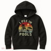 I Pee In Pools Sarcastic Sayings For Pools Lovers Retro Kids Hoodie thumb 0