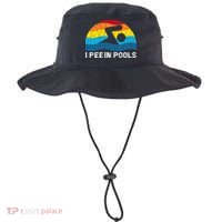 I Pee In Pools Funny Swimmer Swimming Coach Bucket Hat thumb 0