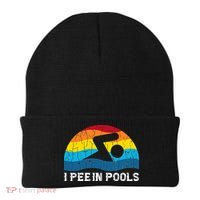I Pee In Pools Funny Swimmer Swimming Coach Beanie thumb 0