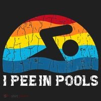 I Pee In Pools Funny Swimmer Swimming Coach Beanie thumb 2
