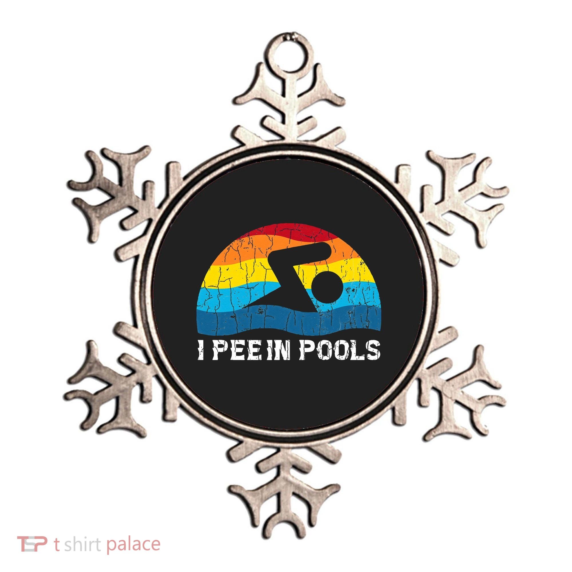 I Pee In Pools Funny Swimmer Swimming Coach Ornament