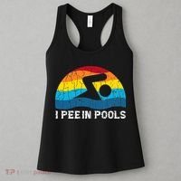 I Pee In Pools Funny Swimmer Swimming Coach Women's Tank Top thumb 3