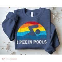 I Pee In Pools Funny Swimmer Swimming Coach Sweatshirt thumb 2