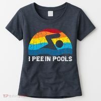 I Pee In Pools Funny Swimmer Swimming Coach Women's T-Shirt thumb 0
