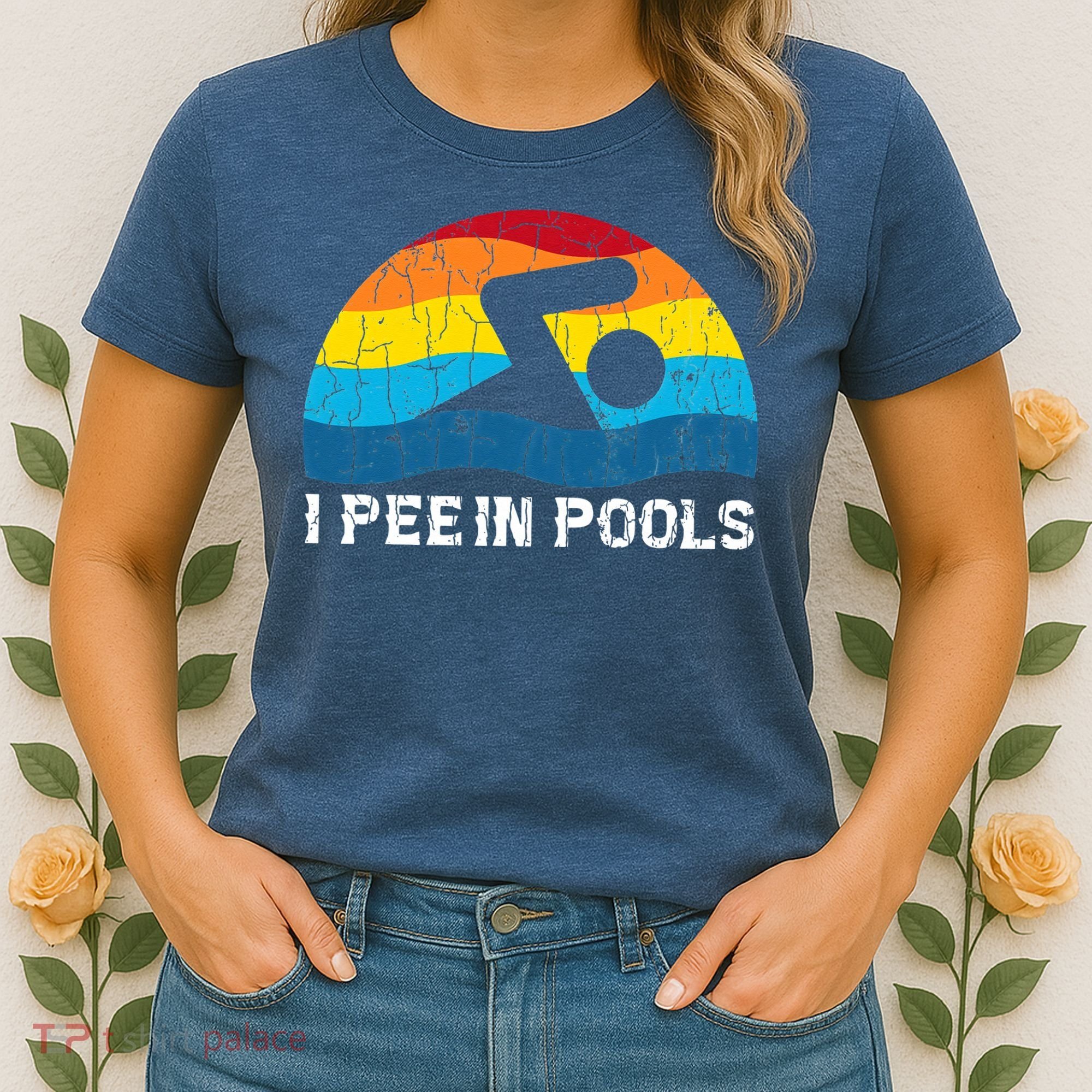 I Pee In Pools Funny Swimmer Swimming Coach Women's T-Shirt