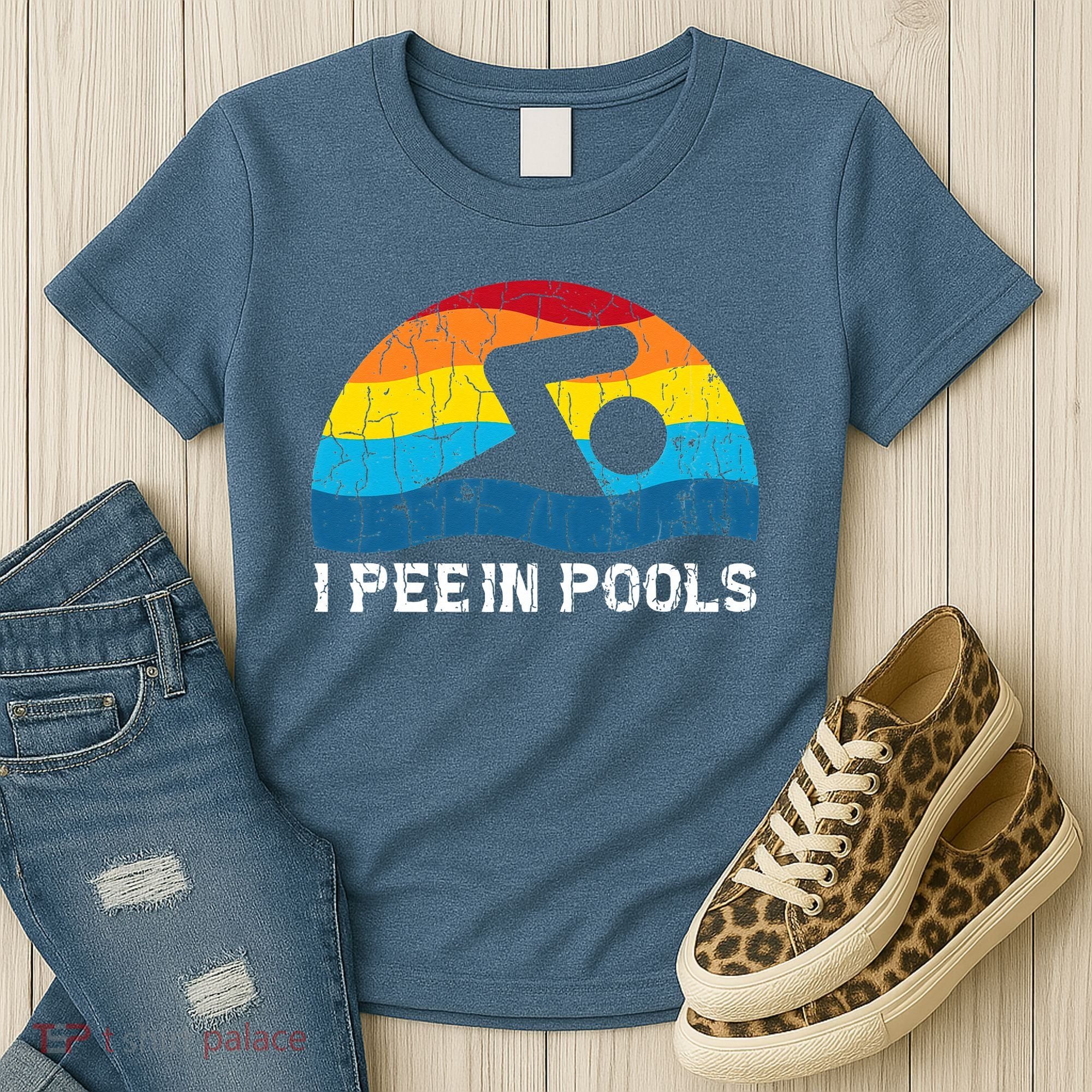 I Pee In Pools Funny Swimmer Swimming Coach Women's T-Shirt